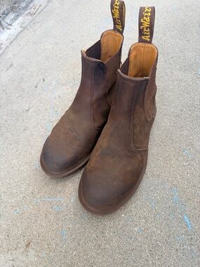 Dr. martens  Brown Chelsea Work Boots for Men